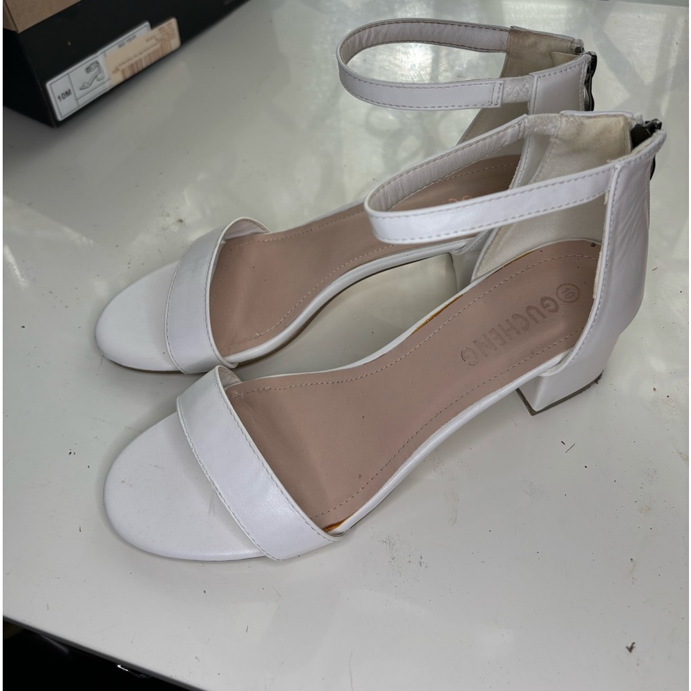 White Block Heel - Picture 5 of 6